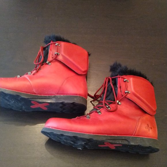 Psyberia Hiker winter boot, size 11, color Red, waterproof, leather
